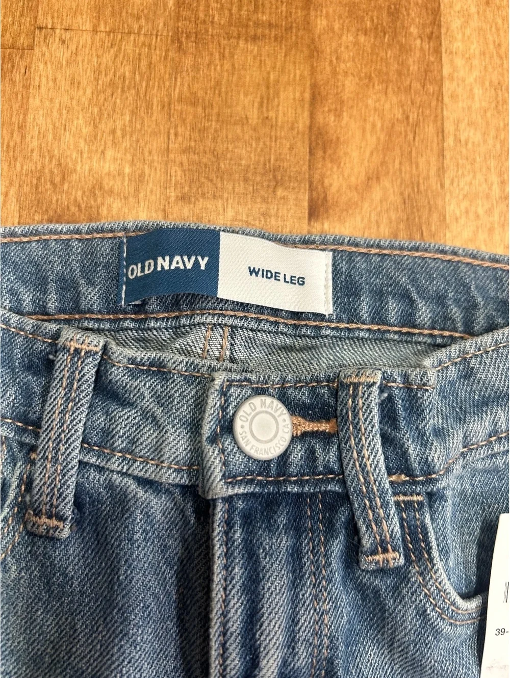 Old Navy girls Kids Wide Leg Distressed Denim Jeans 4T